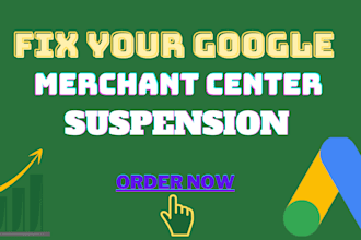 reactivated google merchant center and fix misrepresentation