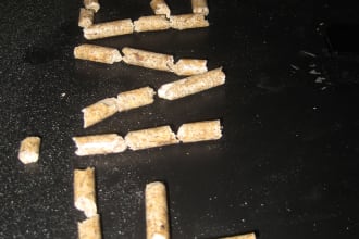 write something using wood pellets