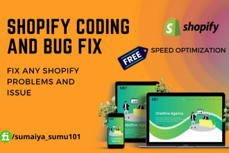 do shopify custom coding, bugs, error fixing and add custom section