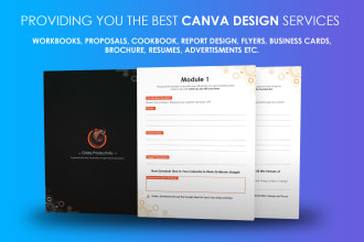 design book, workbook, lead magnet, PDF in canva