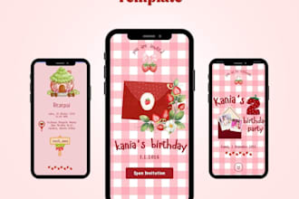 design a custom birthday invitation website with rsvp