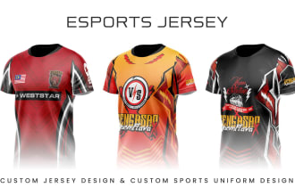 do a custom jersey design or sublimation design