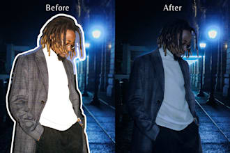 realistic background change and photo manipulation
