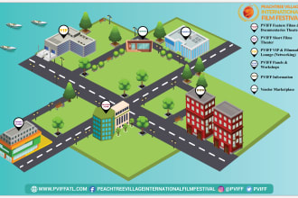 design vector map in illustrator for your event or festival