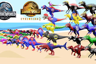 create custom jurassic world evolution dinosaur skins superheroes