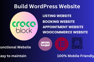 create a dynamic appointment, booking, and listing website with crocoblock