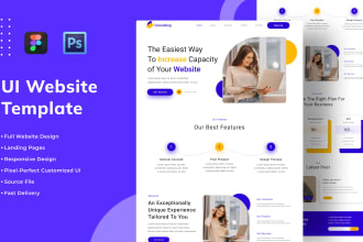 design web UI, landingpage ui, web template in figma