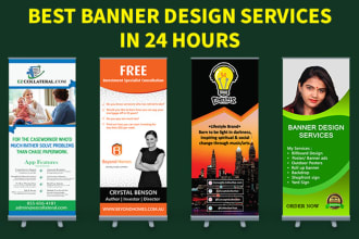 design an outstanding roll up banner, billboard design