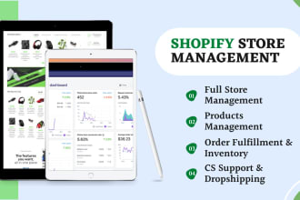 manage shopify store as a VA