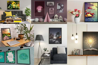 design catching, realistic mockup for your image or photo, website