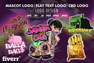 design a custom weed mascot logo ,bold, fun, and memorable