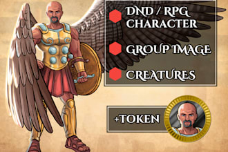 draw your dnd character, fantasy art, rpg hero or oc