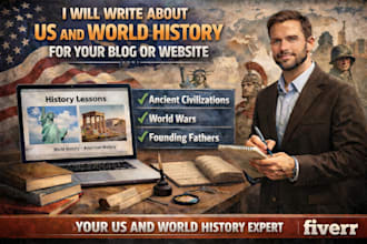 write about US and world history for your blog or website