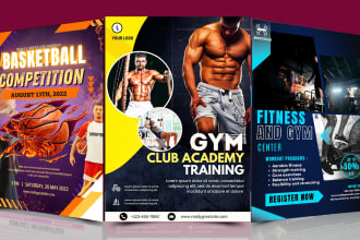 do amazing gym flyer, fitness flyer, sports, football flyer