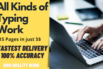 do a fast typing job, retype scanned documents, your typist