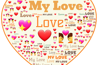 create trending and best, very cute word cloud art for you