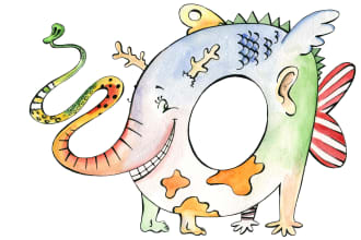 draw a custom watercolor picture for you