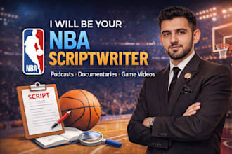 write nba youtube scripts, blogs or articles