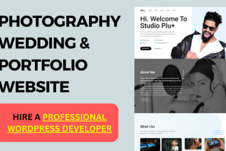 create photography and portfolio website on wordpress
