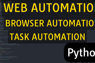 do custom web automation scripts using python