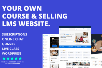 develop wordpress lms website for selling courses, learndash