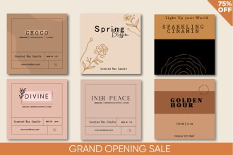 design beautiful candle label design