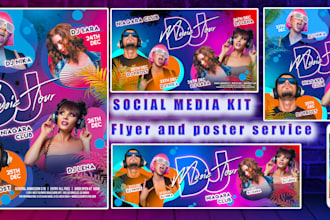 do party, event, dj, club, birthday flyer or social media kit