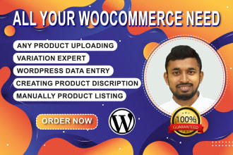 do woocommerce product listing and wordpress data entry