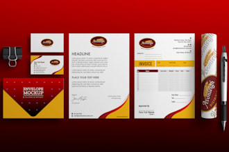 do invoice and letterhead template for you