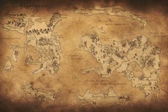 draw a wonderful custom fantasy map