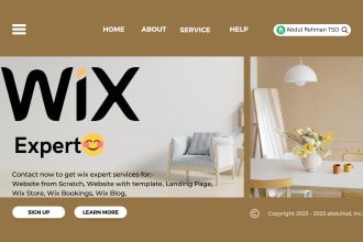 design and revamped the wix website, wix blog, website design services