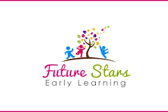 do awesome childcare, mother care, education logo with creative thinking