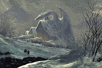 do a digital drawing of a fantasy character or scenery