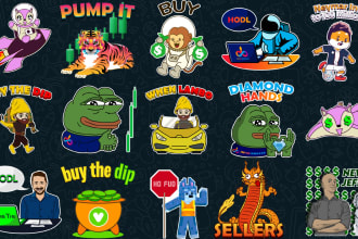 create custom telegram stickers for your crypto project