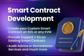 create an ethereum, binance, avalanche, solana smart contract