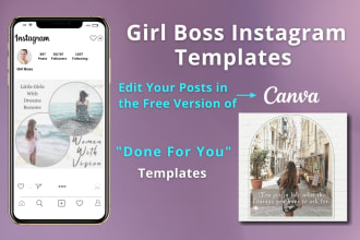 provide instagram templates editable in canva