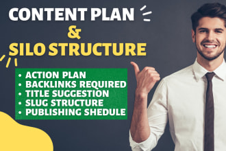 create content plan, strategy and silo structure for website