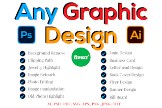 do any graphic design or redesign using adobe photoshop, illustrator