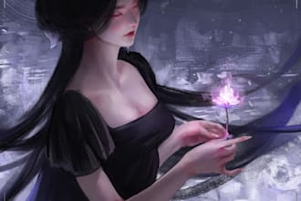 draw your costum anime art, oc characters, and fanart