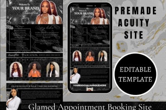 design and set up acuity scheduling site