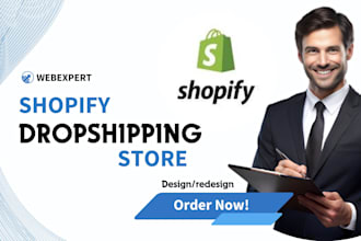 design, redesign shopify store, shopify website, shopify dropshipping store