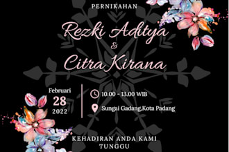 design invitation wedding card for your special days