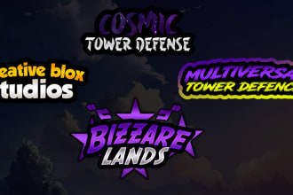 make high quality roblox game logo