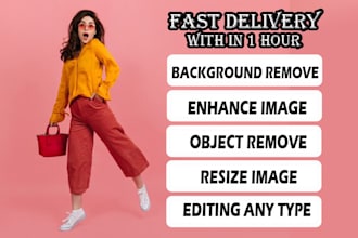 professionally remove background and remove object in 1 hour