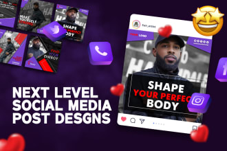 design 30 social media posts reels motion posters and pins for you