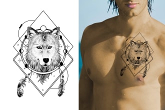create a unique tattoo design by hand for you