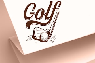 make a luxury golf club logo and spots concept for you
