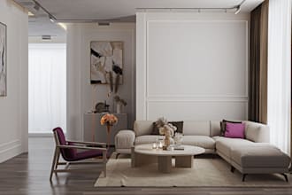 create realistic rendering for your living room design