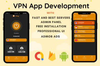 create vpn app for android and IOS with admin panel