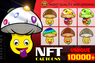 draw any nft art or generate 100,1k, 10k nft collection